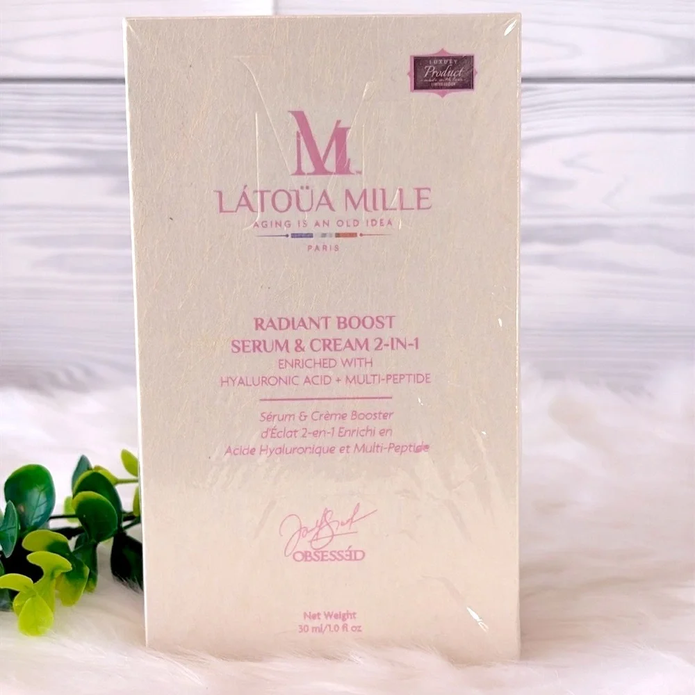 Latoua Mille Radiant Boost Serum &‎ Cream W/ Hyaluronic Acid Multi Peptide